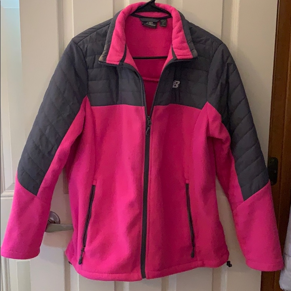 New balance zip up pink jacket XL